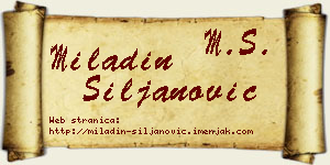 Miladin Siljanović vizit kartica
